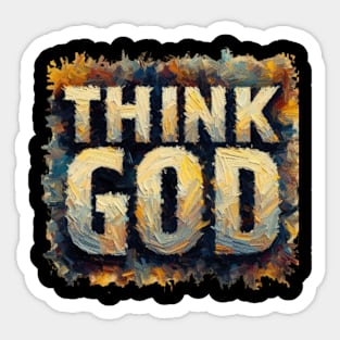 Think God Sticker